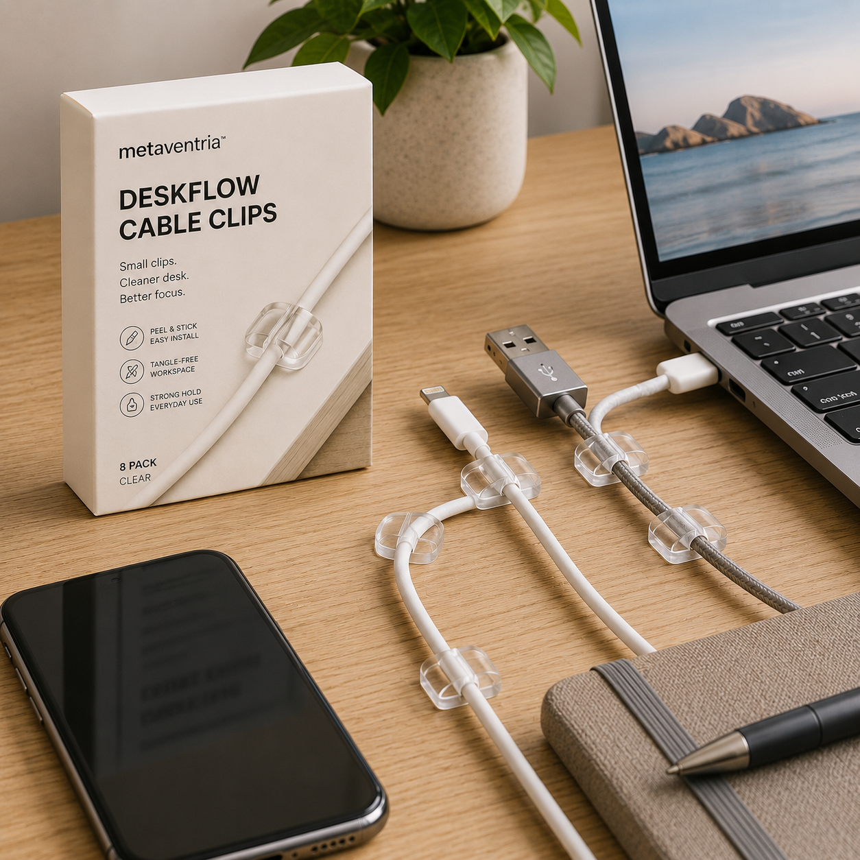 metaventria™ DESKFLOW CABLE CLIPS