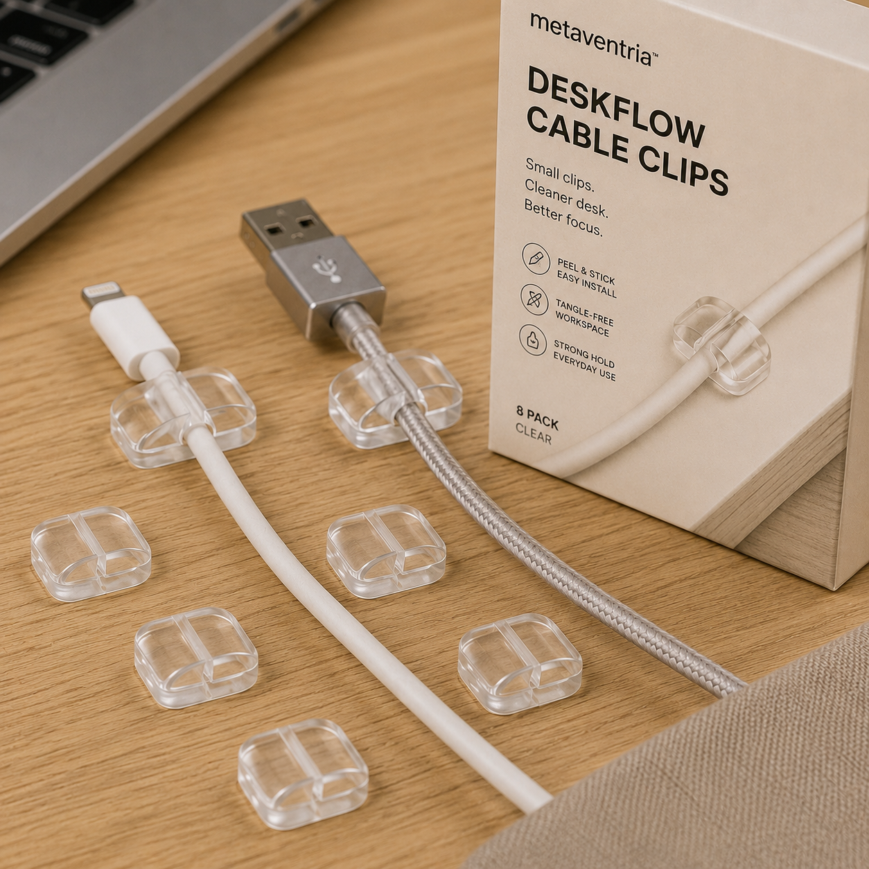 metaventria™ DESKFLOW CABLE CLIPS